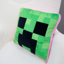 Minecraft Officially Licensed Vibes Square Cushion, Super Soft Reversible 2 Sided, Perfect for Any Bedroom, Sofa or on the Bed 35c
