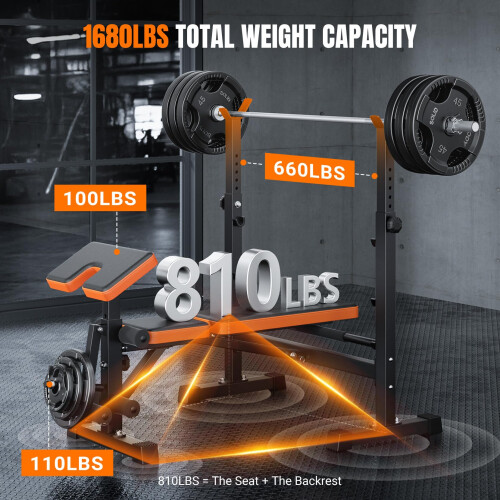 YOLEO Multi-Function 6 in 1 Weight Bench - Adjustable Leg Press, 2