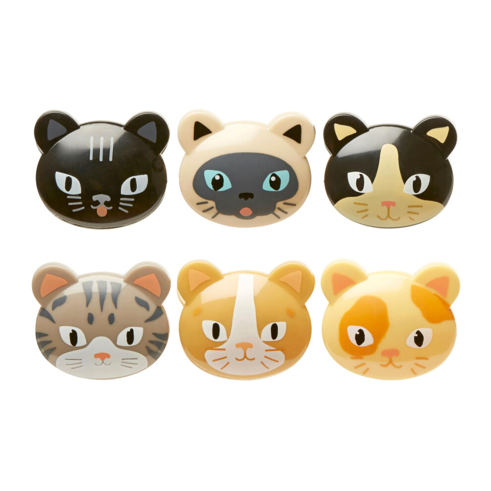 Kikkerland Cat Bag Clips Set Of 6 (Bc45-A) 5051227204646
