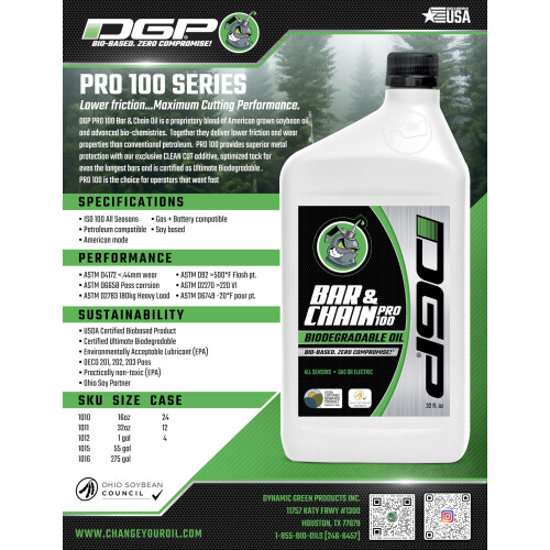 DGP Biodegradable Bar & Chain Oil, 1 Gal. 2