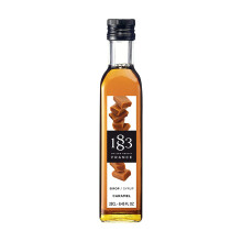 1883 Maison Routin Premium Caramel Syrup Made with Pure Cane Sugar for Coffee, H