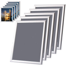 Snap Poster frame, 5x A4 Waterproof Aluminium Silver Snap Picture Photo Holder for Home and Office