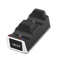 (Black) Dual Slot Charging Dock Station with LED Indicator For PS5 Wireless Controller