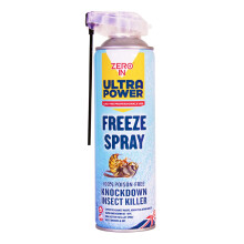 Zero In Ultra Power Freeze Spray Knockdown Insect Killer - 500 ml Dual Action Aerosol Poison-Free, Fast-acting, Odourless Formula