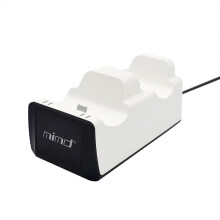 (White) Dual Slot Charging Dock Station with LED Indicator For PS5 Wireless Controller
