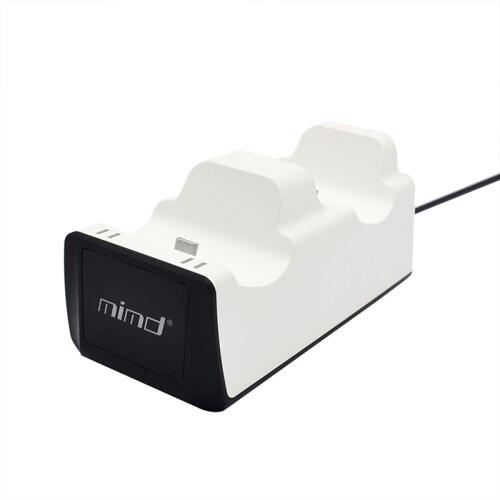 (White) Dual Slot Charging Dock Station with LED Indicator For PS5 Wireless Controller