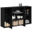 VidaXL vidaXL Sideboard Black Oak 120 x 30 x 75 cm Engineered Wood 3