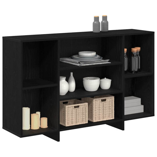 VidaXL vidaXL Sideboard Black Oak 120 x 30 x 75 cm Engineered Wood 2