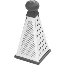 Tala Stainless Steel Pyramid Grater, 4 Sided Handheld Box Grater for Slicing, Grating, Zester and Shredding Cheese, Vegatables and
