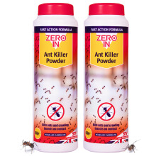 Zero In Ant Killer Outdoor Powder-Ready-to-Use Permethrin Insecticidal Ant Powder for Ants, Cockroaches, Earwigs & More-Covers 45m
