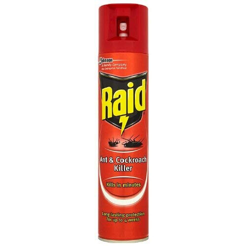 Raid 2 x Ant and Cockroach Killer spray kills most insects long protection