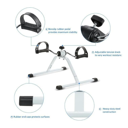 Portable Mini Exercise Pedal Bike, Foldable Arm and Leg Exerciser, 2