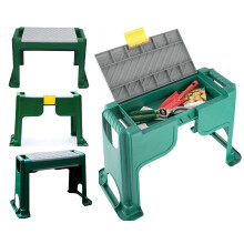 Optimal Products 3 In 1 Gardener's Kneeling Padded Kneeler Seat Hand Tools Storage Portable Stool Gardening Outdoor