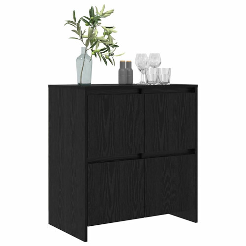 VidaXL vidaXL Sideboard Black Oak 70 x 41 x 75 cm Engineered Wood 2