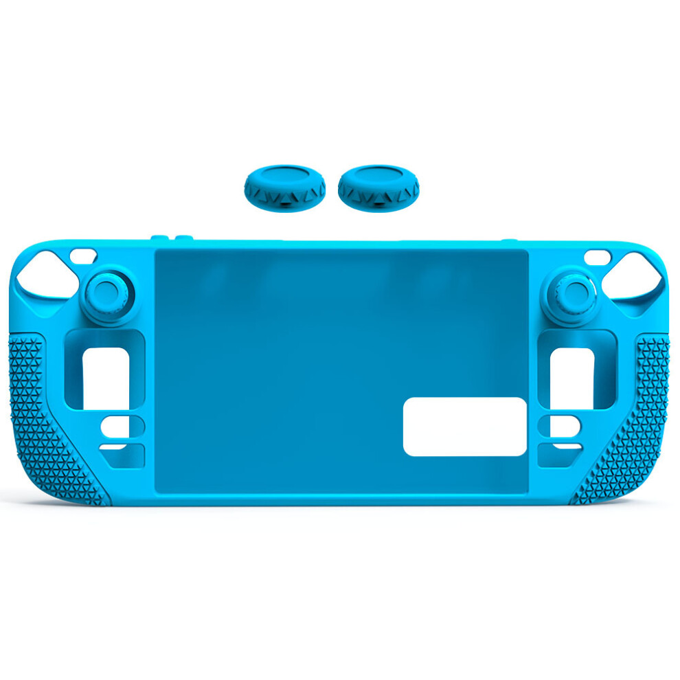 (Blue) Game Console Silicone Protector With Button Cap For Steam Deck Protector Blue 110691710000