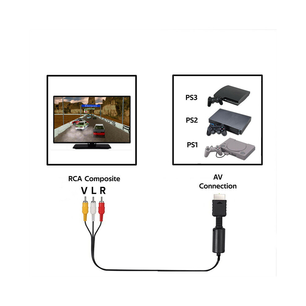 Rca Av Audio Video Cable Tv Lead For Playstation Ps1 Ps2 Ps3 Adapter Hdmi To 110691710970