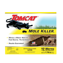Tomcat Mole Killer(a) - Worm Bait - Includes 10 Worms per Box - Mimics a Mole's Natural Food Source - Ready-to-Use Mole Killer - E