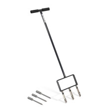 ARTEMIS Lawn Aerator with BOTH Replaceable Hollow & Solid Spike Tines Stainless Steel