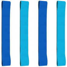 LFCFBH 4 Pack Widen Beach Towel Bands for Sun Loungers, Elastic, Windproof (2 Pack Blue+2 Pack Lightblue)