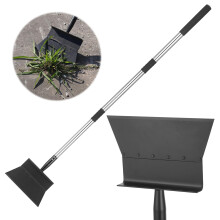Multifunctional Garden Shovel & Scraper Tool with 136cm Adjustable Handle & Foot Pedal – Heavy Duty Flat Shovel for Weeding, Moss,