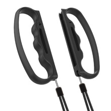 (Black) 1 Pair Small Handle Boxing Game Grip With Hand Rope For Switch Joy-Con Console