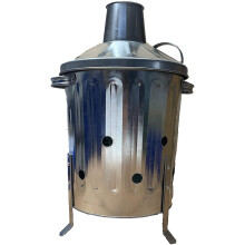 15L mini Garden Incinerator Small fire Bin Galvanised 15 Litre Burning Wood