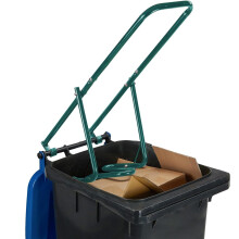 Optimal Products Heavy Duty Rubbish Press For Wheelie Bins, Household Waste Compressor, Manual, Recycling Compactor, Steel, Green