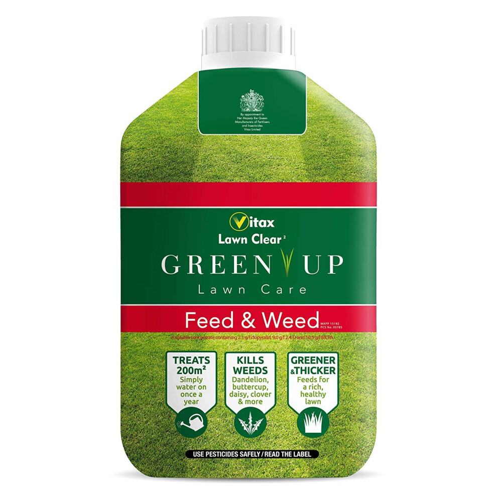 Vitax 2X1l Up Liquid Lawn Feed And Weed Green