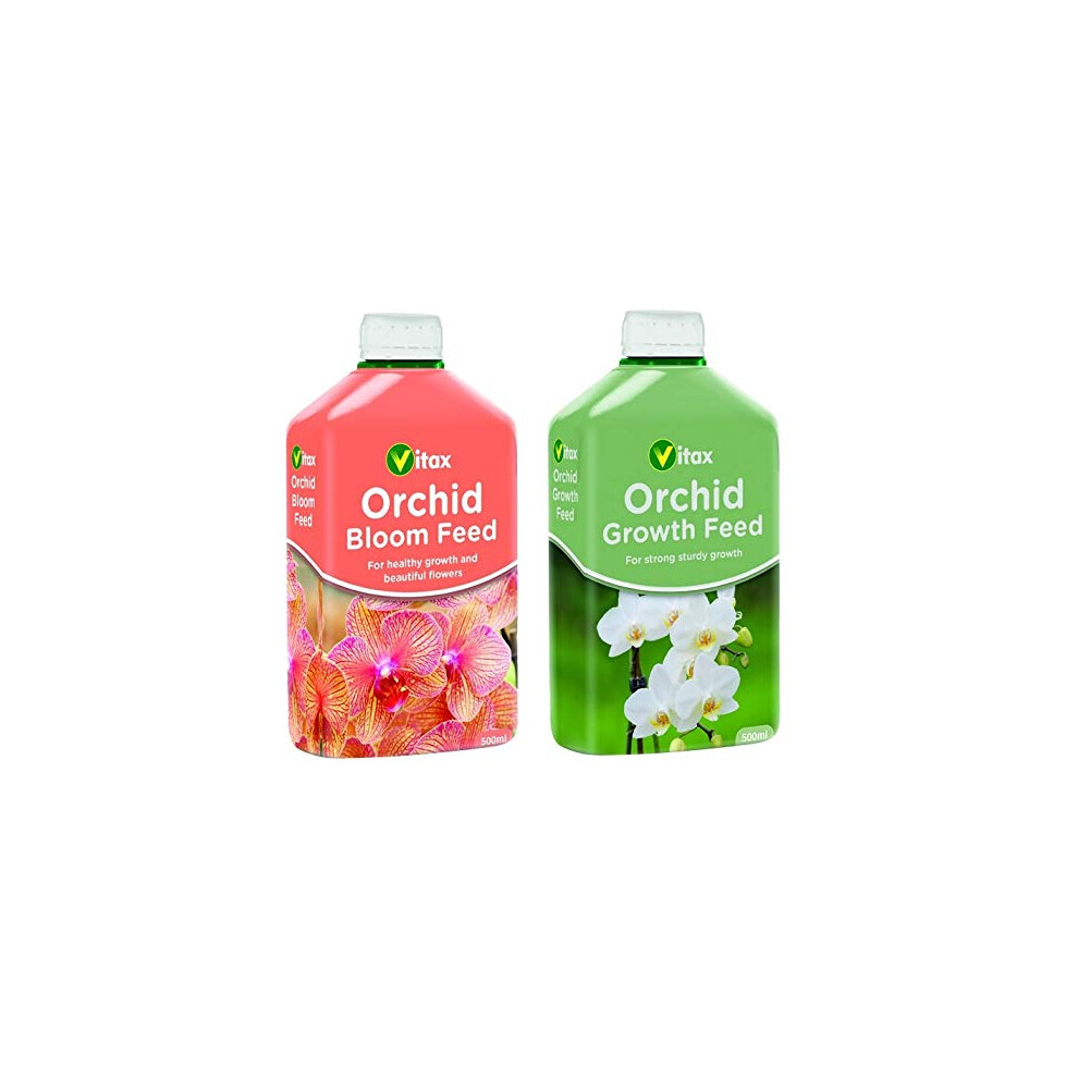 Vitax Orchid Bloom Feed & Orchid Growth Feed Set Of 2 Liquid Plant Food For Bigger & Better Flowers500ml