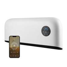 TCP Smart Down Flow Ceramic Heater 2000w App & Remote Control, WiFi, IP22 Bathroom, Office, Commercial, Works with Alexa, Google H