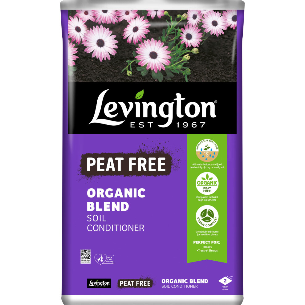 Levington Soil Conditioner, Organic Blend, Peat Free, 50 Litres
