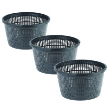 Round Baskets Pond Garden Planting Plants - Pack of 3 (Medium 22x13cm)