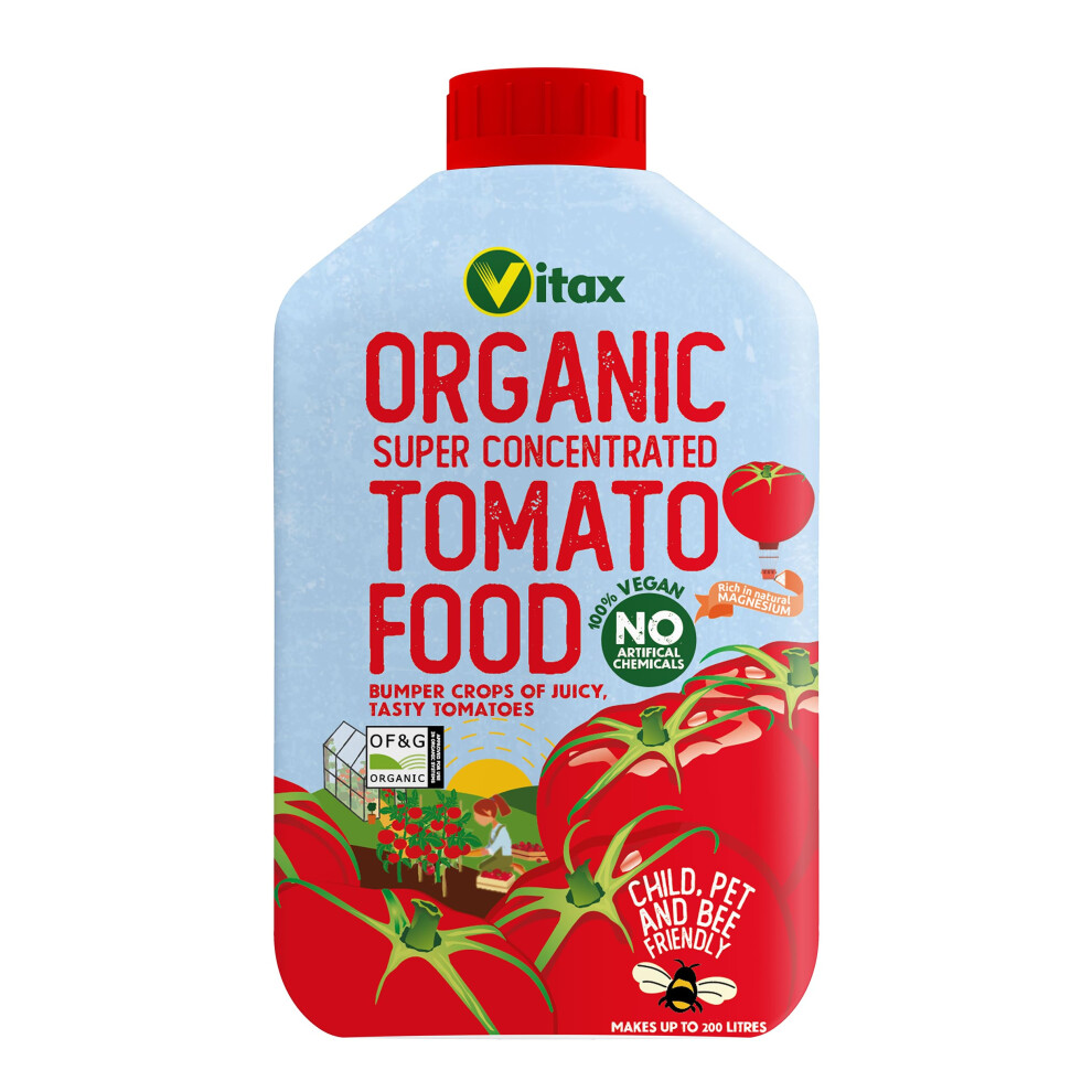 Vitax Organic Tomato Food 1 Litre - Concentrated Makes Up To 200 Litres