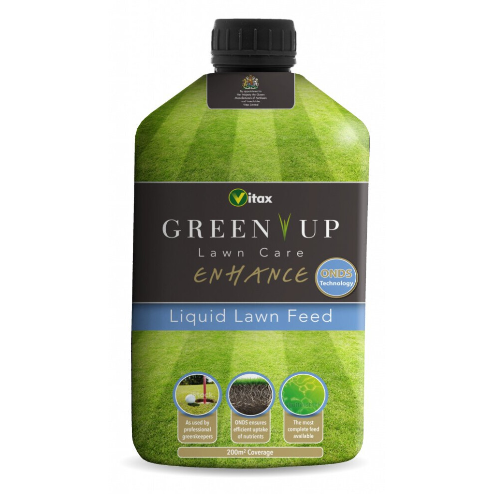 Vitax Up Lawn Care Enhance Liquid Lawn Feed 200Sqm Green