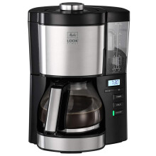 Melitta Filter Coffee Machine, Look V Timer Model, Stainless Steel, 21 x 24 x 33.5 cm, Black, Art. No. 6766591