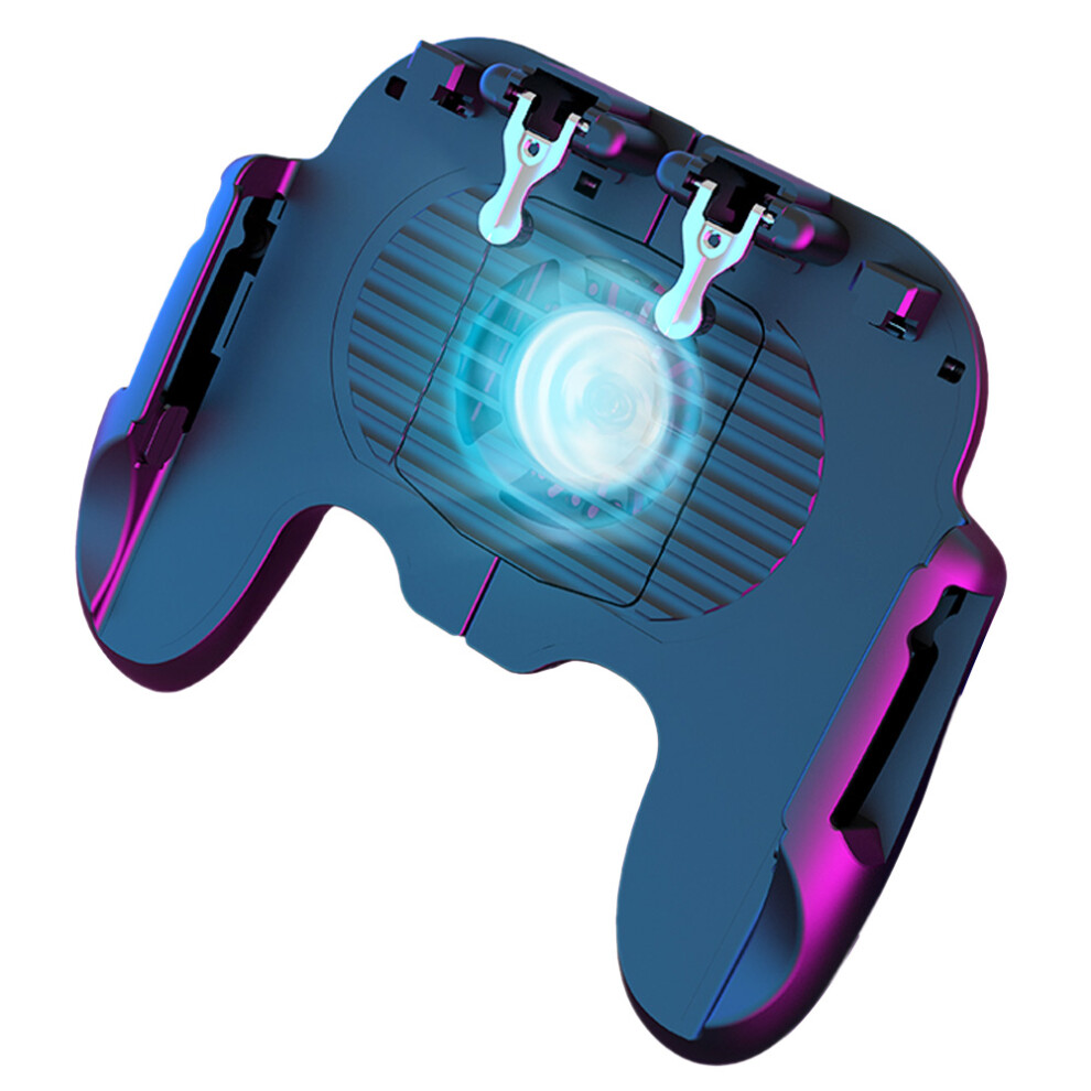 (Black) Pubg Mobile Phone Game Controller Joystick Cooling Fan Gamepad For Android Ios Black 110691711939
