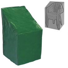 Parkland Stacking Chair Cover for Outdoor Garden Patio Chairs Waterproof Rainproof Outside Weather Green Polyethylene Furniture Co