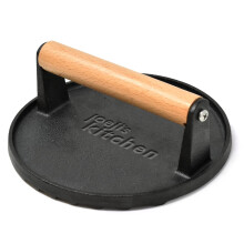 Joeji's Kitchen Burger Meat Bacon Press - Heavy Duty Cast Iron Non-Stick - Professional Burger Smasher to Sear Perfect Char Marks