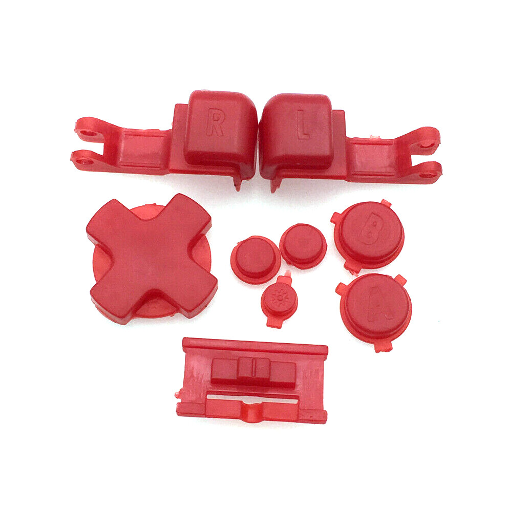 (Red) Replacement LR AB D PAD Button Key Parts for Nintendo Gameboy Advance GBA SP