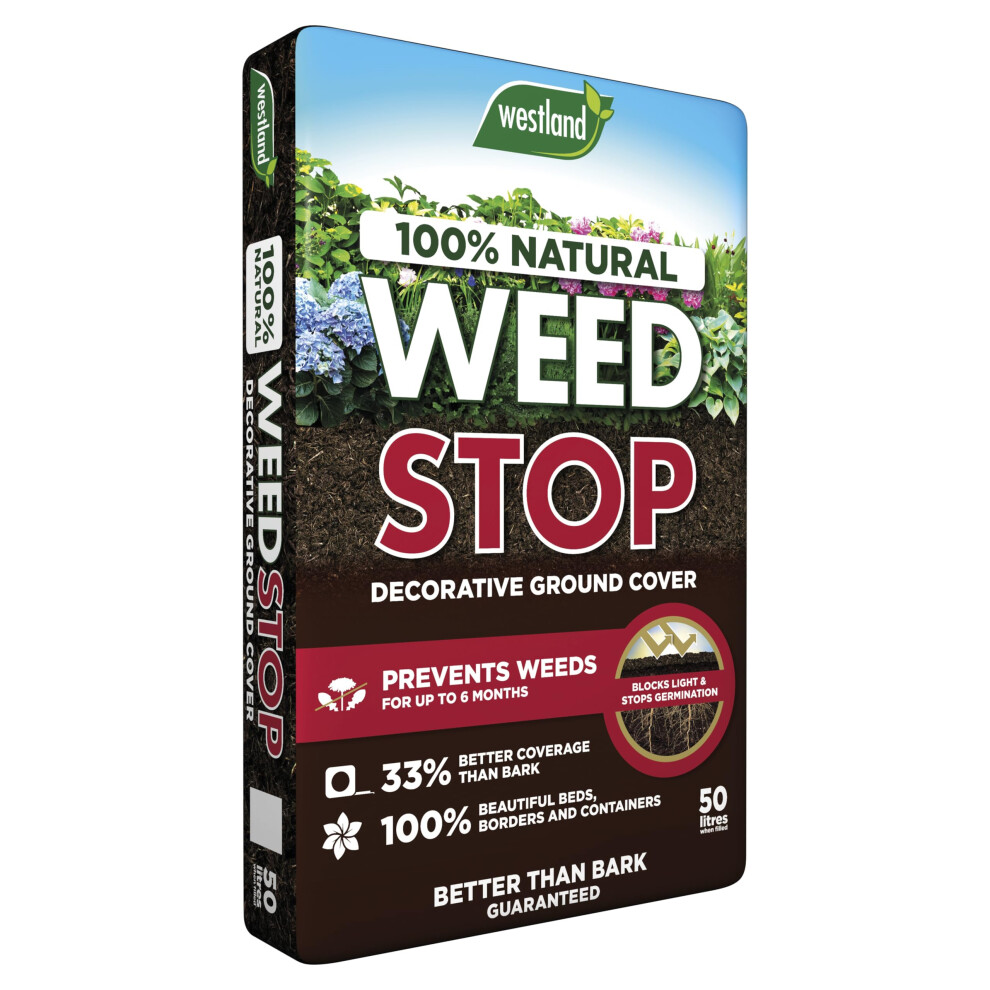 Westland Weed Stop Mulch 50L – Peat-Free Garden Weed Control & Moisture Lock