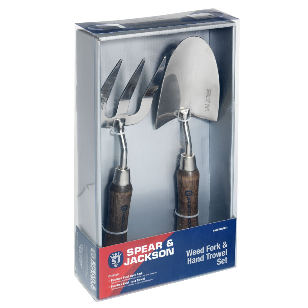 Spear & Jackson Handtoolset1 Stainless Hand Trowel & Weed Fork Set