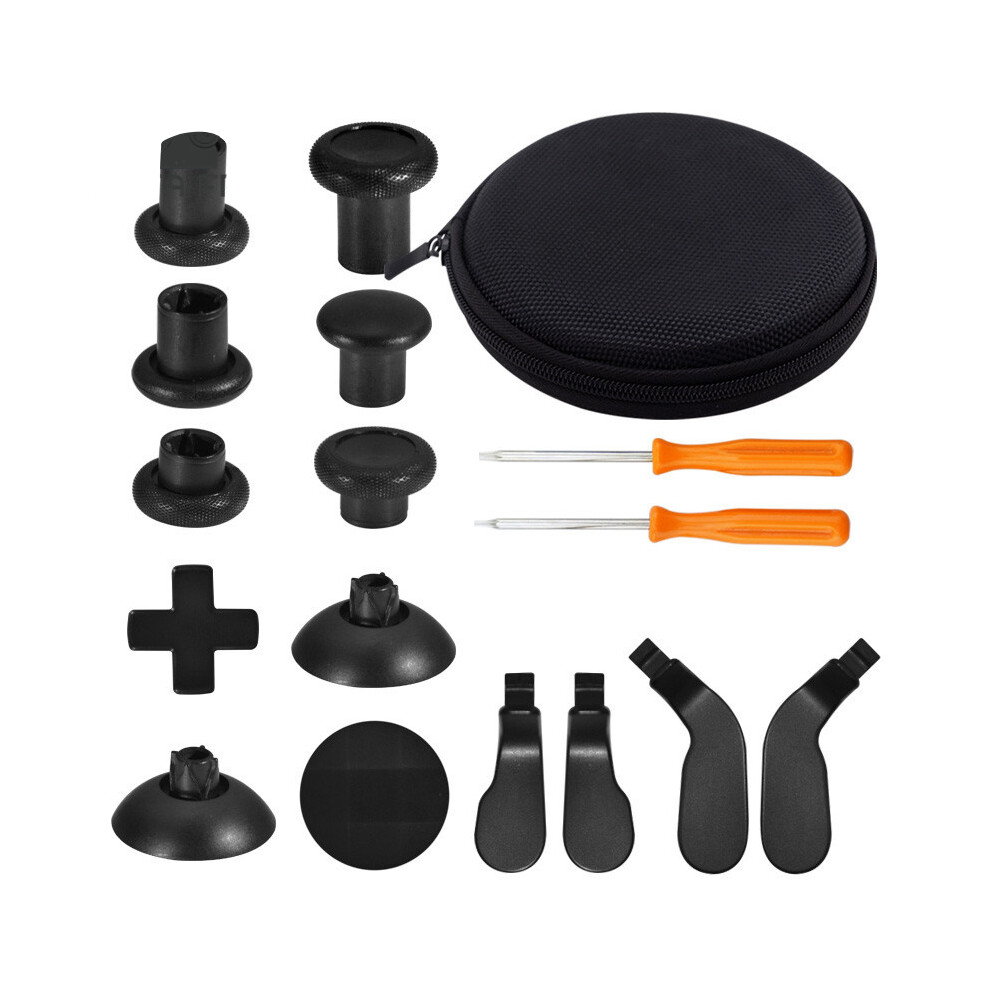 (Black) Replacement Parts Bumper Button Trigger Tools Sets For Xbox One Elite Gampad 110691713155