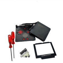 (Black) Transparent Shell Housing Case With Screwdriver For Nintendo Game Boy Advance SP