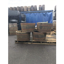 Half Solid oak Whisky barrel planter garden Patio lawn tub flower pot