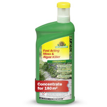 Neudorff Fast Acting Algae and Moss Killer Concentrate, 1 L, Liquid Moss Control Patio, Algae Remover Patio, Moss Killer Driveway,