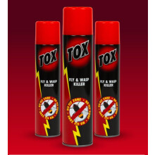 TOX Fly & Wasp Killer, Fly Killer Spray for Flies Wasps Mosquitos & Moths, Fast Acting Pesticide, Pack of 3 (3 x 300ml)