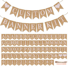 Pecehom 72Pcs Custom Banner Kit,Reusable Personalised Banner for Mr and Mrs Sign,Birthday,Wedding,Engagement Party, Bride to Be,Ba