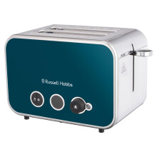 Russell Hobbs 2 Slice Distinctions Toaster (Countdown to ready, Extra wide & long slots, 6 Browning levels & Defrost/Reheat/Cancel
