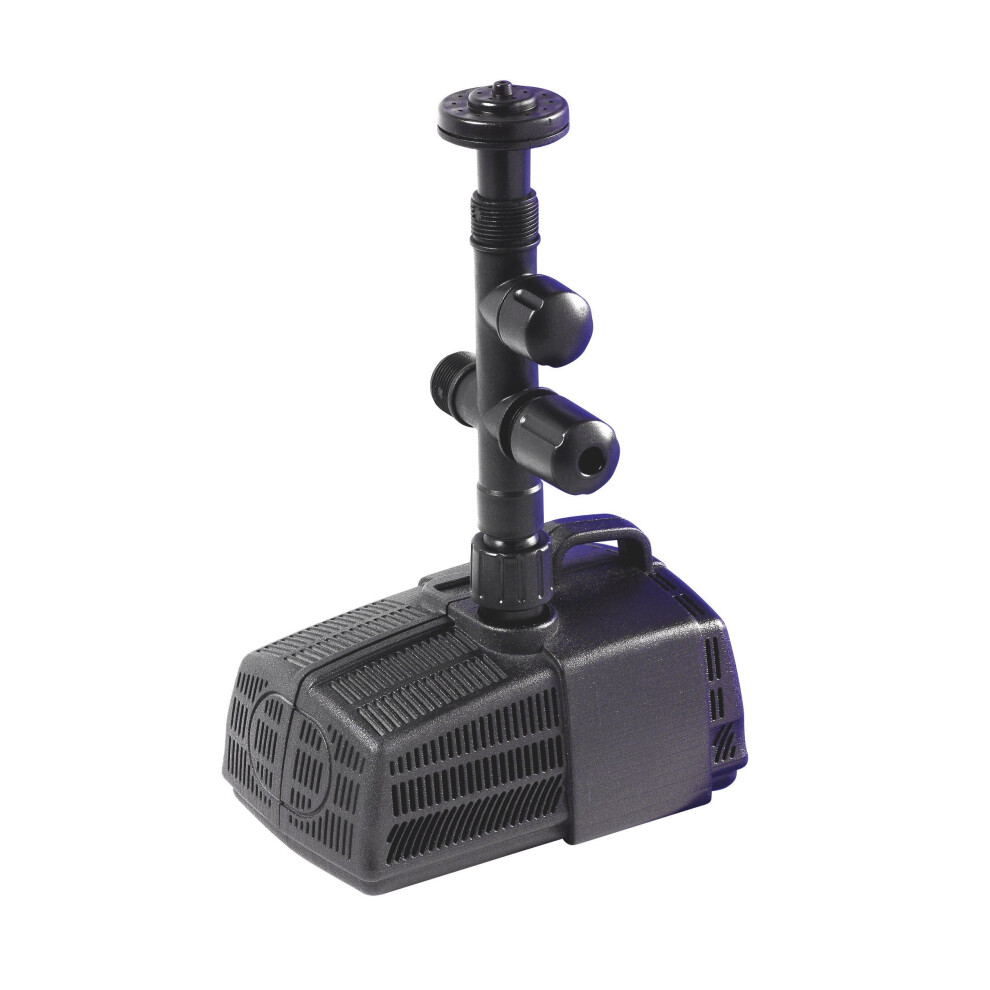 Hozelock - Fountain & Cascade Pond Pump 1500 Lph : Ideal For Medium-Sized Ponds, Adjustable Flow Rate And Cascade/Fountain Angle,
