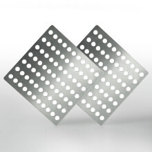 Set of 2 Drain Covers Outdoor Drain Protection Square Leaf Guard 15cm x 15cm - Rustproof Metal Stainless Steel Swirl Drainage Guar
